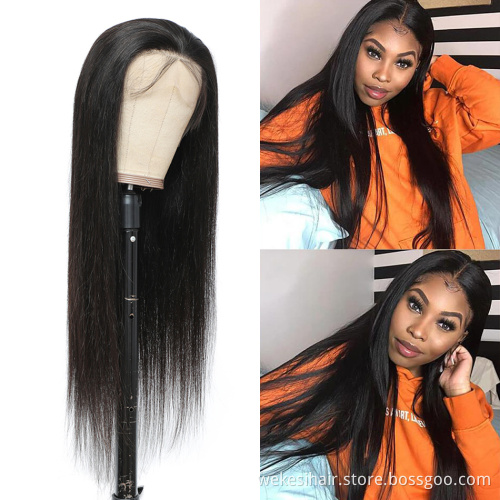Wig For Black Women With Baby Hair Brazilian 13X6 Straight Glueless Transparent HD 100% Raw Virgin Human Hair Lace Front Wigs